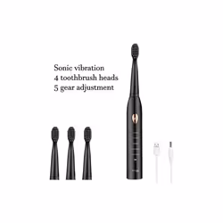 Sonic Electric Toothbrush USB Charging 4 colors IPX7 Waterproof 5-gear Mode Ultrasonic Rechargeable Soft Hair
