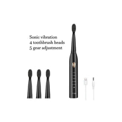 Sonic Electric Toothbrush USB Charging 4 colors IPX7 Waterproof 5-gear Mode Ultrasonic Rechargeable Soft Hair