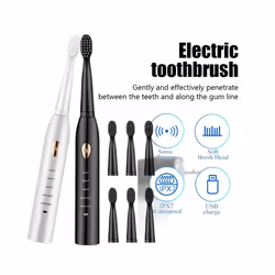 Sonic Electric Toothbrush USB Charging 4 colors IPX7 Waterproof 5-gear Mode Ultrasonic Rechargeable Soft Hair