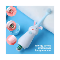 Children Electric Toothbrush With Battery Cute Rabbit Teeth Care For Kids With Replace Tooth Brush Head Ultrasonic