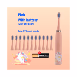 Children's Electric Toothbrush Cartoon Kids With Replacement Head Ultrasonic IPX7 Waterproof Rechargeable Sonic