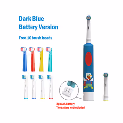 Electric Toothbrush Soft Bristle Colorful Cartoon For Kids Rounded Vibrate Heads Teeth Brush Gum Care Battery
