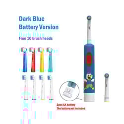 Electric Toothbrush Soft Bristle Colorful Cartoon For Kids Rounded Vibrate Heads Teeth Brush Gum Care Battery
