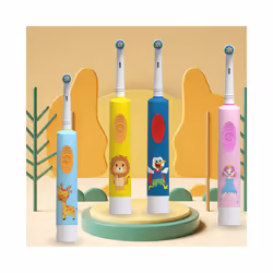 Electric Toothbrush Soft Bristle Colorful Cartoon For Kids Rounded Vibrate Heads Teeth Brush Gum Care Battery