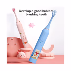Children Sonic Electric Toothbrush Cartoon Pattern for Kids with Replace The Tooth Brush Head Ultrasonic Toothbrush