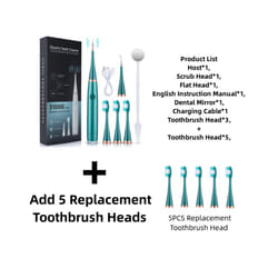 1PC High-frequency ultrasonic 6-in-1 electric toothbrush set Portable tartar removal dental cosmetic device