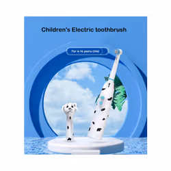 Children's Electric Toothbrush Rotating Sonic Toothbrush Dust Cover Battery Type IPX5 Dog Cartoon Teeth Whitening