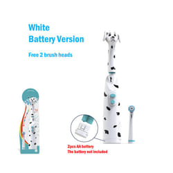 Children Electric Toothbrush Soft Bristle Dog Cartoon Rounded Vibrate Heads Teeth Clean Gum Care Battery Power