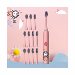Children's Electric Toothbrush Color Cartoon Space Series Children's Soft Hair Cleaning Brush (Battery Not Included)
