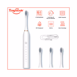 Tongwode USB Rechargeable Electric Ultrasonic Toothbrush Six Speed Mode Home Soft Hair Waterproof Adult Tooth