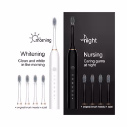 Electric Ultrasonic Toothbrush Six Speed Mode Home Soft Hair USB Charging Waterproof Adult Tooth Cleaner Automatic