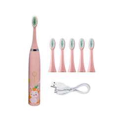 Children Electric Toothbrush With Replace Brush Heads Kids Cartoon Toothbrush Ultrasonic Sonic Electric Toothbrush