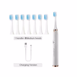 Sonic Electric Toothbrush Automatic Rechargeable Soft Hair Waterproof Ultrasonic Tooth Brush 4 heads Cleaning
