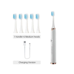 Tongwode Electric Sonic Toothbrush USB Rechargeable Waterproof Electronic Ultrasonic Whitening Tooth Brushes Replacement