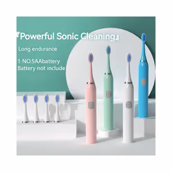 Sonic Electric Toothbrush DuPont Soft Bristles IPX7 Waterproof Ultrasonic Toothbrush Large Button Vibration Toothbrush