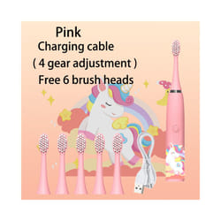 Sonic Electric Toothbrush Cartoon Kids With Cleaning brush Ultrasonic IPX7 Waterproof Rechargeable Timer Brush
