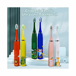 For Children Electric Toothbrush Cartoon Pattern Kids with Replace The Toothbrush Head Ultrasonic Electric Toothbrush