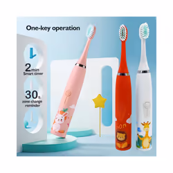 For Children Electric Toothbrush Cartoon Pattern Kids with Replace The Toothbrush Head Ultrasonic Electric Toothbrush