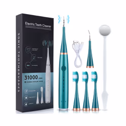 6 in 1 Electric Toothbrush Ultrasonic Dental Cleaner Scaler Tartar Remover Sonic Teeth Plaque Cleaner Toothbrush