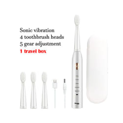 Sonic Electric Toothbrush 5-gear Mode USB Charging 4 colors IPX7 Waterproof Ultrasonic Rechargeable Soft Hair