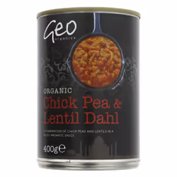 Geo Organics Organic Chickpea & Lentil Dahl 400g ( Pack of 12 )