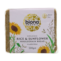 Biona Rice Bread with Sunflower Seed 500g ( Pack of 6 )