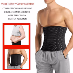 Men Slimming Body Shaper Waist Trainer Trimmer Belt Corset For Abdomen Belly Shapers Tummy Control Fitness Compression Shapewear - beige, 5XL