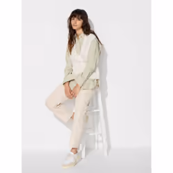 Uniqlo Japan Cotton Relaxed Ankle Pants - 30 NATURAL/XL