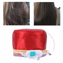 SPA Hair Thermal Treatment Heating Cap Dryers Care Steamer Hat - red