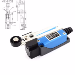 1Pcs ME-8108 ME-8104 Travel switch Self-reset touch controller limit switch open and close - black, 1NO 1NC