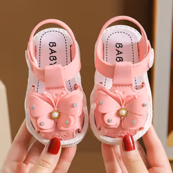 Toddler Kid Baby Girl Princess Sandals Baby Shoes Soft Soled Walking Shoes Girls Small Bows Decorative Children's Shoes - pink, 20
