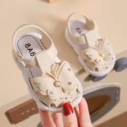 Toddler Kid Baby Girl Princess Sandals Baby Shoes Soft Soled Walking Shoes Girls Small Bows Decorative Children's Shoes - pink, 19