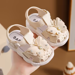 Toddler Kid Baby Girl Princess Sandals Baby Shoes Soft Soled Walking Shoes Girls Small Bows Decorative Children's Shoes - bei ...