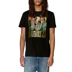 Diesel T-Diegor-L7 Mens T Shirts Casual Summer Tee - Black, S