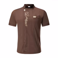 Unisex Kitchen Chef Baking Cook Wear Chef Work Clothes Men Chef Jacket Long Sleeves Men's Chef Uniform - coffee, XXXL