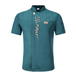 Unisex Kitchen Chef Baking Cook Wear Chef Work Clothes Men Chef Jacket Long Sleeves Men&apos;s Chef Uniform - green, L