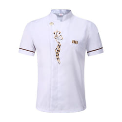 Unisex Kitchen Chef Baking Cook Wear Chef Work Clothes Men Chef Jacket Long Sleeves Men&apos;s Chef Uniform - white, L