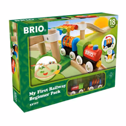 BRIO My First Railway Beginner Wooden Railway Train Set for Kids 18 Months Up