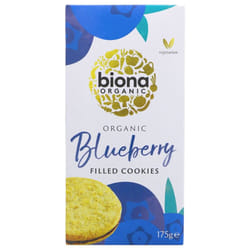 Biona Blueberry Filled Cookies 175g ( pack of 12 )