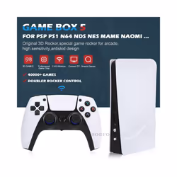 NEW GB5 Video Game Console 64GB/128GB 40000 Free Games HD TV Game Box 5 Two Gamepads For PS1/PSP/MAME Arcade Gaming Stick