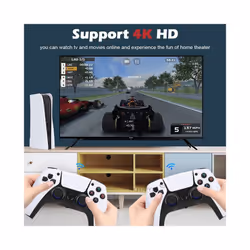 NEW GB5 Video Game Console 64GB/128GB 40000 Free Games HD TV Game Box 5 Two Gamepads For PS1/PSP/MAME Arcade Gaming Stick