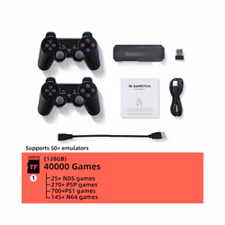 GD10 PRO 128GB 40000+ Games Retro Game Stick 4K HD TV Wireless Controller for PSP PS1 N64 Video Game Console 50+Emulator