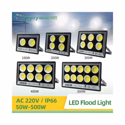 KPS LED FloodLight IP65 300W 200W 100W 50W 220V Waterproof LED Reflector - COB 500W, Warm White