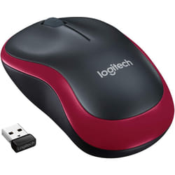 Logitech M186 Wireless Mouse 2.4 GHz with USB Mini Receiver Red