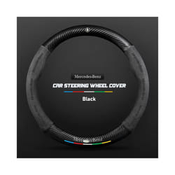 Auto Steering Wheel Cover Turn Fur Non-Slip For Mercede Benz Steering