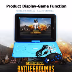 13.9 Inch LCD Widescreen High-definition Portable Car Mobile DVD Player Connected Camera/TV Supports Multiple Functions - black