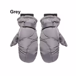 Children Kids Winter Snow Warm Gloves Boy Girls Ski Snowboard Windproof - grey