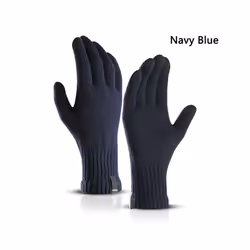 Children Kids Winter Snow Warm Gloves Boy Girls Ski Snowboard Windproof - navy blue-1