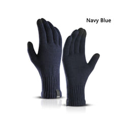 Children Kids Winter Snow Warm Gloves Boy Girls Ski Snowboard Windproof - navy blue-1