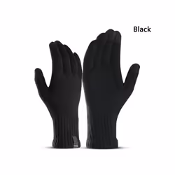 Children Kids Winter Snow Warm Gloves Boy Girls Ski Snowboard Windproof - black-1